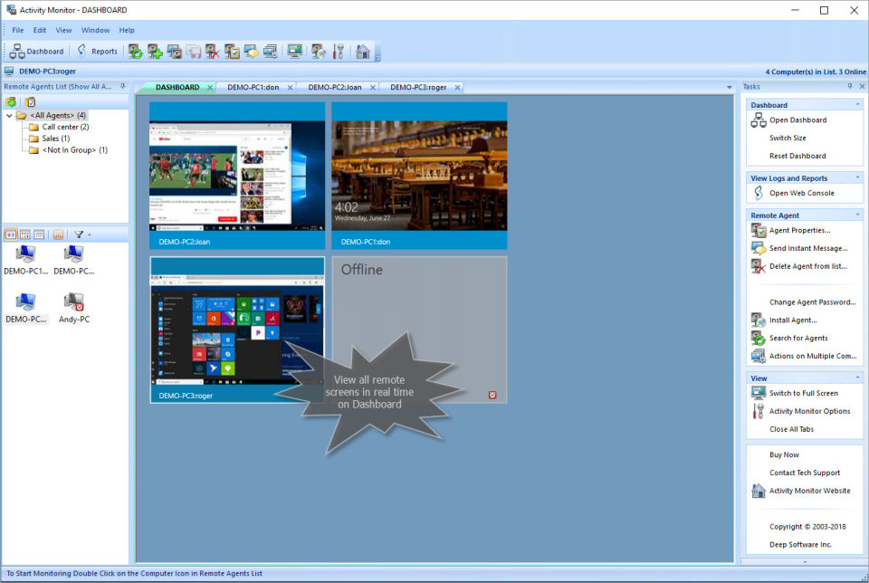 screenshot of SoftActivity Monitor